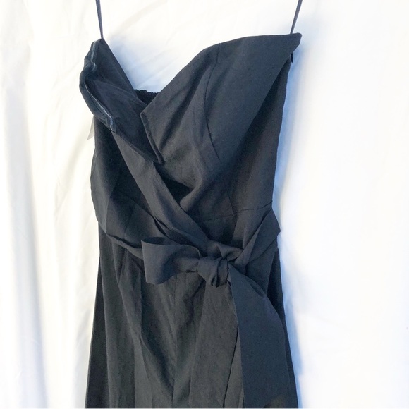 ASTR THE LABEL | NWT ZION STRAPLESS TIE WAIST WIDE LEG JUMPSUIT IN BLACK LARGE - Picture 9 of 15